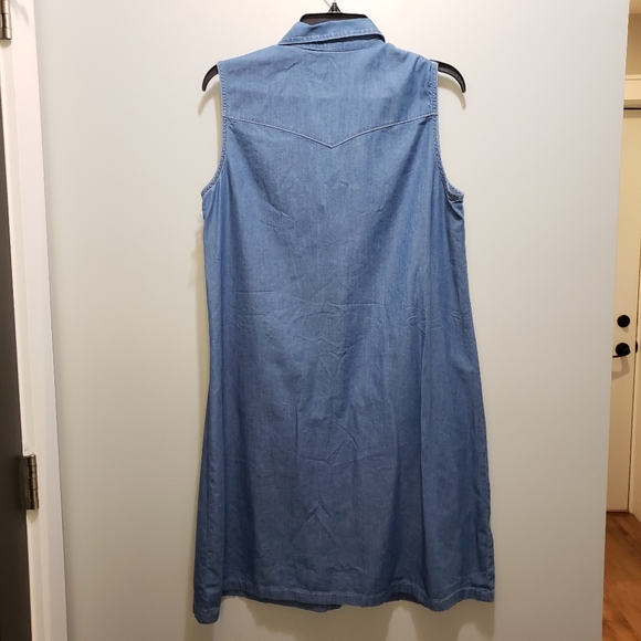 Bit & Bridle Sleevless Denim Jean Shirt Dress Size Small NWT! - Picture 3 of 6